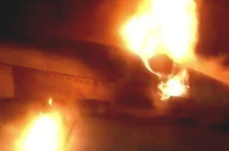 PIA grounded plane caught fire